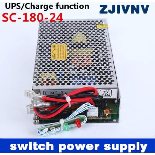 New 180W 24V 6.5A universal AC UPS/Charge function monitor switching power supply input 110/220v 24v battery charger 24vdc