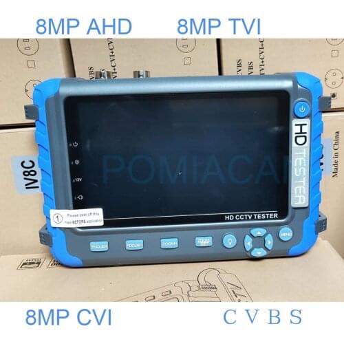 Video Surveillance Tester IV8C 5" LCD Display CCTV Tester Monitor 5MP AHD TVI 4MP CVI CVBS CCTV Camera Tester PTZ Controller