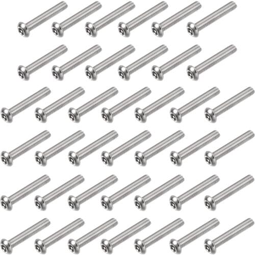 Uxcell M5x30mm Torx Security Machine Screw, 40pcs Pan Head Screws Inside Column, 304 Stainless Steel Fasteners Bolts
