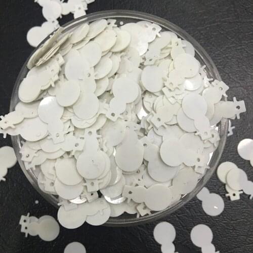 1000Pcs/lot 9*15mm/19*15mm White Color Snowman PVC Sequins Sewing Scrapbooking Crafts Christmas Decoration Ornament