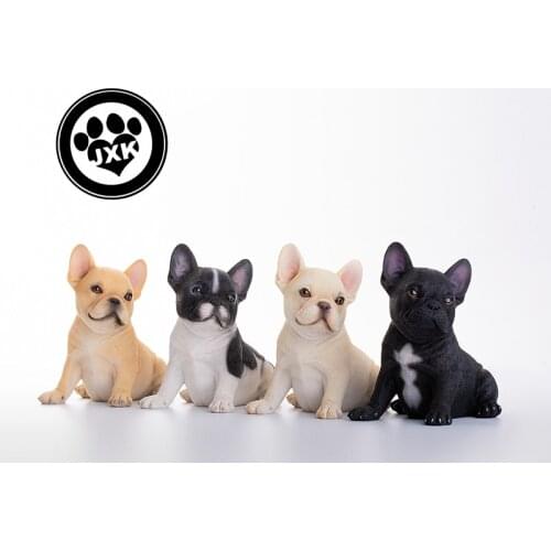 11CM 1/6 Scale French Bulldog Simulation Animal Dog Model Toy for Action Figure Scene Decoration Indoor Display Decoration Gifts