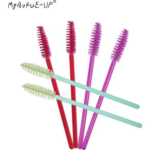 200 Pcs One-off Lash Brush Nylon Mascara Wands Applicator Eyelash Extension Disposable Eyelashes Makeup Brushes