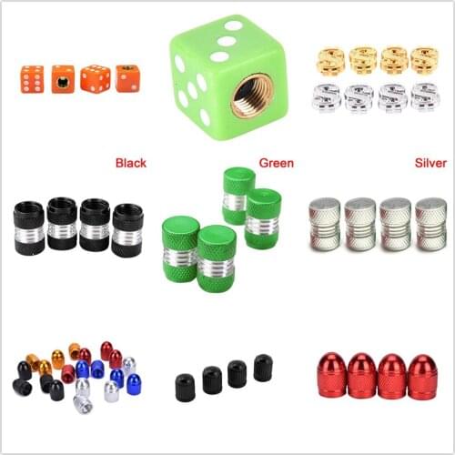 4 Pcs Universal Auto Bicycle Car Tire Valve Caps Tyre Wheel Ventile Air Stems Cover Airtight Rims Accessories