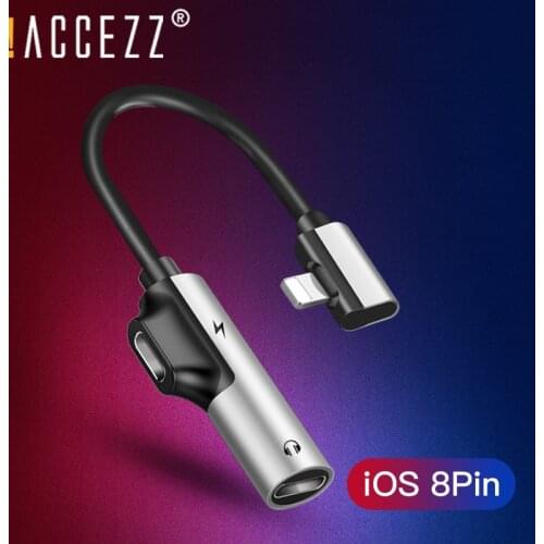 !ACCEZZ Phone Adapter For Apple Charging Calling For iphone X 8 7 Plus XS MAX XR Audio Earphone AUX Splitter Adapter Connector