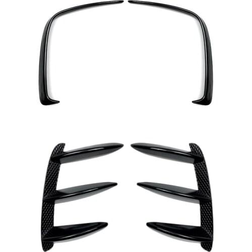 1Pair Car Black Abs Rear Bumper Splitter Spoilers for Benz W176 A200 A250 & 2x Rear Bumper Spoiler Flank Tail Wind Knife