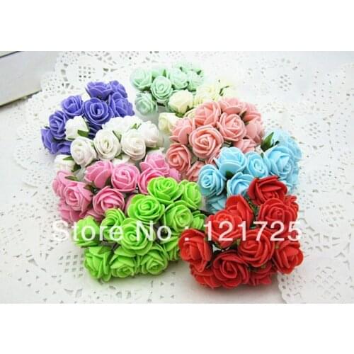 Free shipping foam roses artificial flower handmade wedding candy box accessories flower gift box accessories flower
