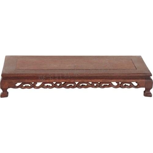 Mahogany Wood Carving Handicraft Furnishing Articles Base Wenge Flowerpot Shelf of Buddha Mammon Base