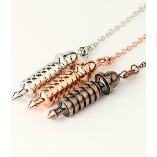 Dowsing Pendulum Metal Healing Divining Scrying Point Ball Coil Copper Pendulum Chains Pendant Charm Wicca Fashion Reiki Jewelry