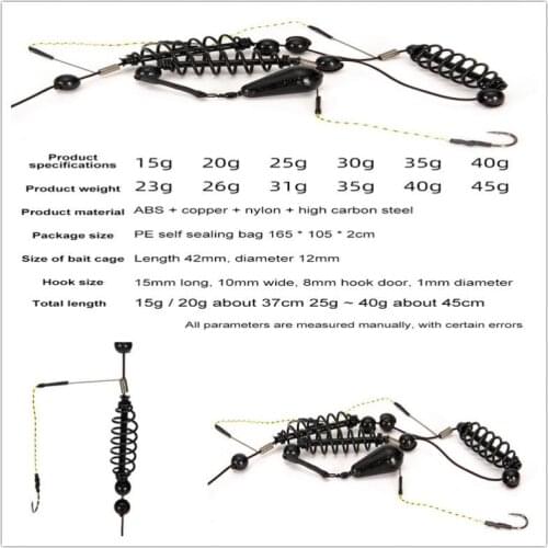 Feeder Fixed-point Bait Nest Outdoor FishingFeeder Long Casting Spring HooksLarge Finished Product Set Fishing Tackle 2021