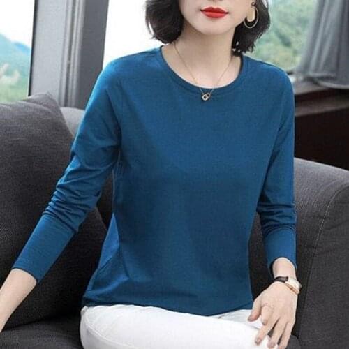 Camisetas Mujer 2020 Autumn Plus Size T Shirt Women Casual Loose T-Shirt Female Long Sleeve Woman Clothes Cotton Tee Shirt Femme