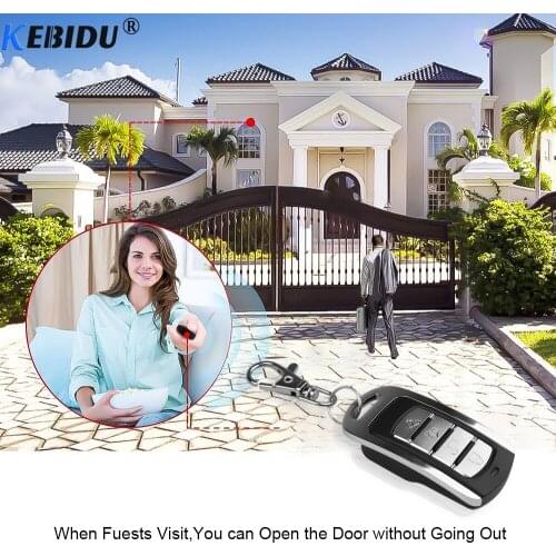 KEBIDU Universal Wireless 433Mhz Remote Control Copy Code Remote 4 Channel Electric Cloning Gate Garage Door Auto Keychain