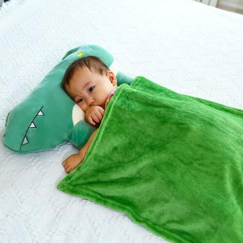 2pc cartoon doll bedside pillow baby pillow shape infant sleep locator baby quilt child comfort pillow with quilt