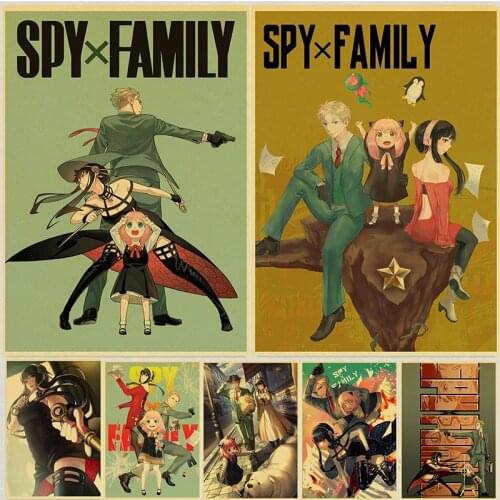 Japanese Anime Spy x Family Posters Kraft Paper Printed Wall Poster Home Living Room Wall Stickers Art Painting No Frame