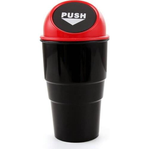 Yawlooc Hot selling Car Garbage Can Car Trash Can Garbage Dust Case Holder Bin Car-styling