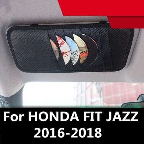 For HONDA FIT JAZZ 2016-2018 Multifunctional Car Sun Visor Glasses Clip CD Folder Card Holder Stowing Tidying Organizer Holder