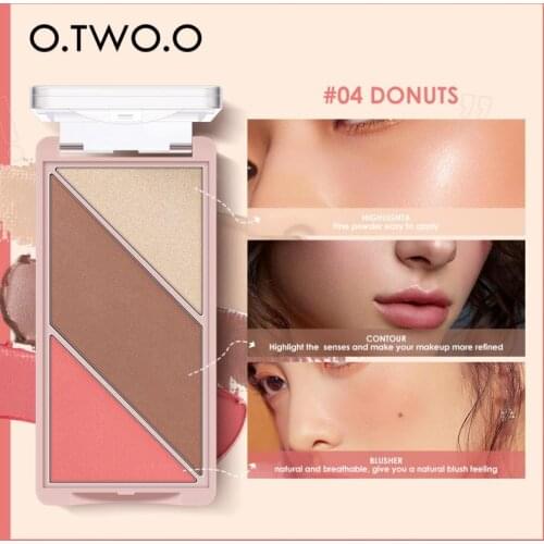 O.TWO.O Multi-function Toner Cartridge With Eye Shadow Highlight Blush Three-in-one Repairing Palette Cosmetics Palette TSLM1