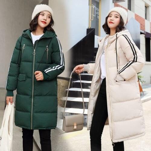 New Style Fashion Female Winter Jackets Green Autumn Leisure Long Clothes Warm Thick Ladies loose Coats Yellow Womens Overcoat