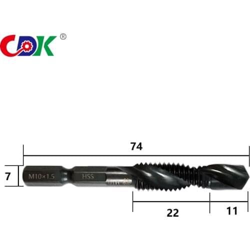 One M10 Screw Tap Drill Bits HSS Taps Woodworking Metric Combination Drill Tap