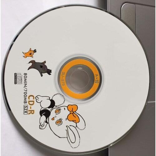 Wholesale 50 Discs A+ 52x 700 MB Blank White Rabbit Printed CD-R
