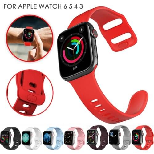 Strap For Apple Watch 6 5 4 3 band 38mm 42mm for iWatch 4 band 44 40mm Sport Silicone belt Bracelet for Apple watch 5 Accessorie