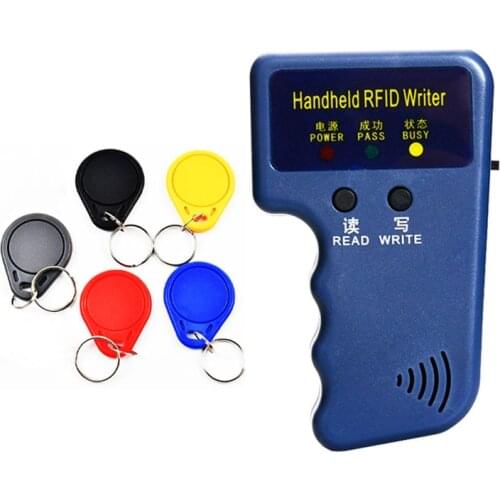 Handheld 125KHz RFID ID Card Reader & Writer/Copier/Duplicator/Programmer + 3pcs EM4305 T5577 Writable Tags Access Control