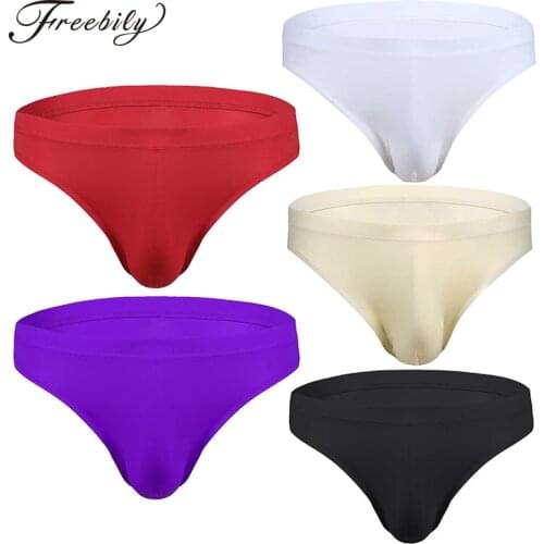 Sexy Men Underwear Solid Color Stretchy Comfy Front Bulge Pouch Bikini Panties Lingerie Male Briefs Breathable Underpants