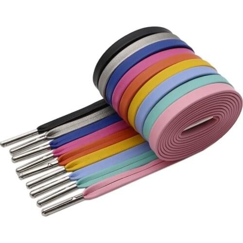 7MM Shoe Accessories Exquisite Quality PU Leather Shoelaces For Custom Cords Bulk Lace Order Drop Shipping