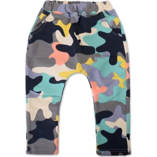 2016 new Spring high quality cotton Army soldiers camouflage style 1 piece baby pants 0-3 year baby boy girls harem pants