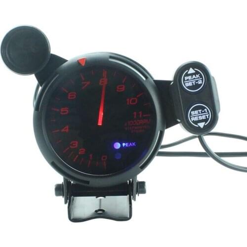 80mm RPM Tachometer gauge with Warning /car meter/auto gauge/black face (Blue led or Red led or White led)