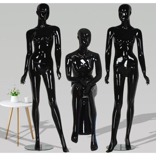 High Quality Bright Black Mannequin Shiny Model Black Color Full Body Customized