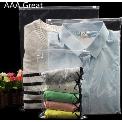 100Pcs/Lot Portable Storage Bags Travel Luggage Storage Bags Clothes Underwear Packing Organizer Pouch Clear Zip Lock