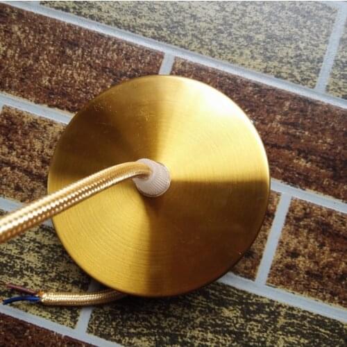 2pieces/lot 100mm antique Gold Ceiling Plate Pendant canopy Ceiling Plate Fixtures DIY Lighting Accessories with 1.0m cable