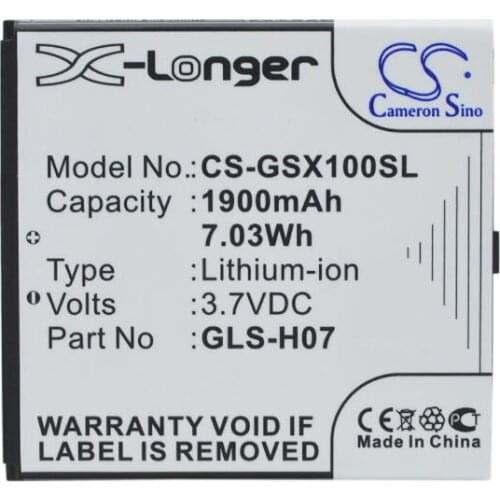 Cameron Sino 1900mAh battery for GIGABYTE Gsmart Simba SX1 29S01-10010-V00R GLS-H07 for GSMART Simba SX1