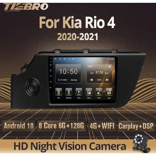 2DIN Android10 Car Radio For Kia Rio 4 IV FB 2016-2018 GPS Navigation Stereo Receiver 6G+128G Autoradio Bluetooth Player Carplay