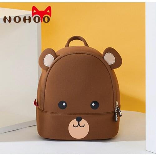 NOHOO 3D Kids Backpacks for Girls Boys Children School Bags Cute Cartoon Bear Toddler Backpack mochila infantil