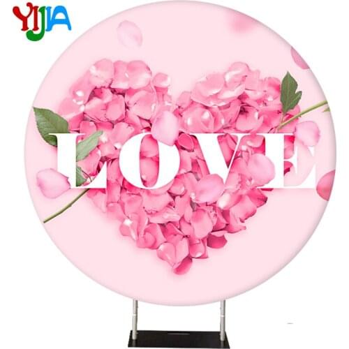 Hot sale Diy Dia 2m Custom Print Event Circle Round Backdrop Frame Pillow Background For Wedding Party Decoration Photography