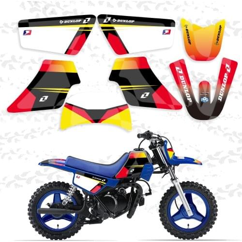 H2CNC GRAPHICS & BACKGROUND DECAL STICKER Kits For Yamaha PW 50 PW50 PIT bike