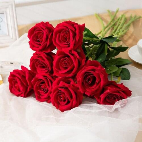 New Artificial Roses DIY Wedding Bride Holding Artificial Flowers Home Decoration Artificial Flowers Plant Accessories
