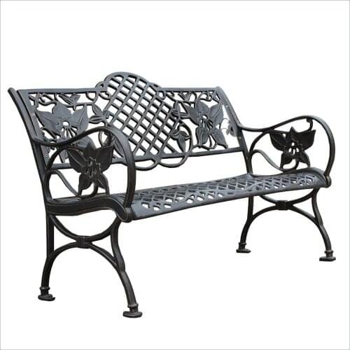 Outdoor park bench resting chair with advertising die-cast aluminum beanch seating chair for park