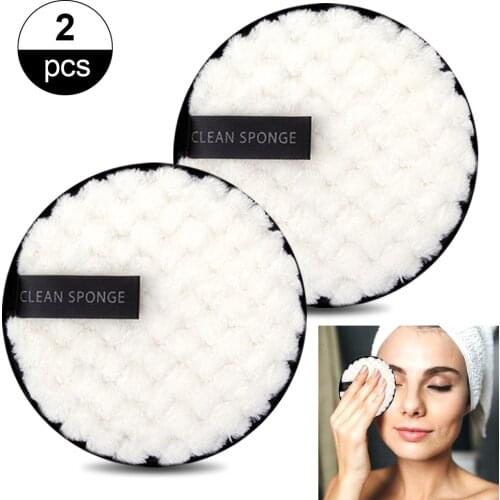 1/2pcs Reusable Makeup Remover Wipes Washable Cleansing Cotton Make Up Remove Towel Microfiber Face Reusable Make-up Disc Tools