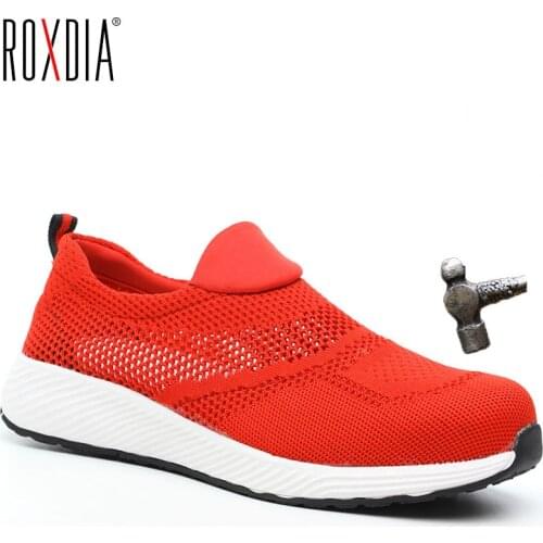 ROXDIA brand summer lightweight steel toecap men women work & safety boots breathable male female shoes plus size 36-46 RXM120