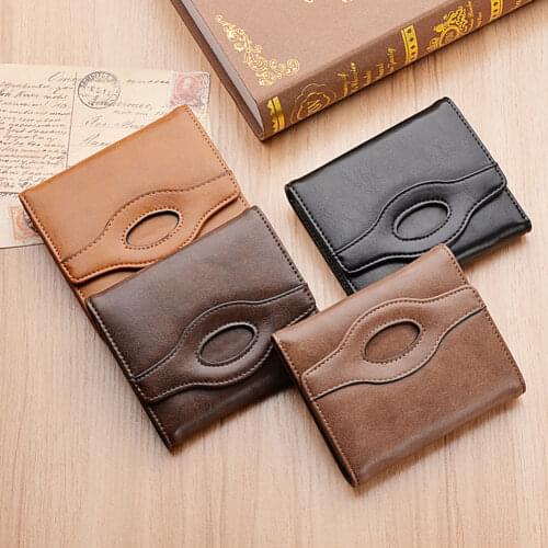 Men Business PU Leather Cash ID Card Holder Blocking Slim Wallet Coin Purse Card Case Credit Card Wallet Cash Wallet Card Holder