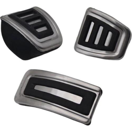 3Pcs Car Stainless Steel Brake Pedals Set for Bora Jetta Golf IV Jetta MK4