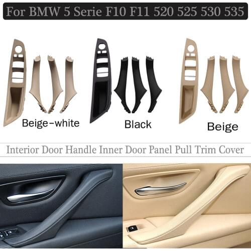 Beige Black Car Inner Door Panel Handle Pull Trim Cover Fit For BMW 5 serie F10 F11 520i 528i 525d 535i 51417225857 51417225853