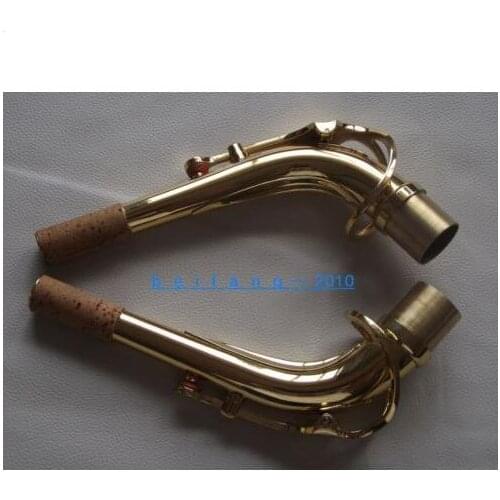 2pcs New Alto saxophone neck 1pc 24mm and1pc24.5mm gold lacquer