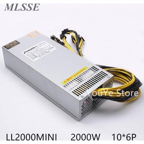 New Miner PSU For Chain Force Cannon 851 Industrial Control Power Supply Single 12V 2U 2000W Mining Power Supply LL2000MINI