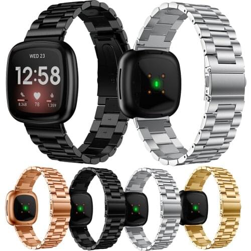 Wholesale Stainless Steel Watch Band For Fitbit Versa 3 Metal Bracelet Strap Correa For Fitbit Sense Wrist Band Loop