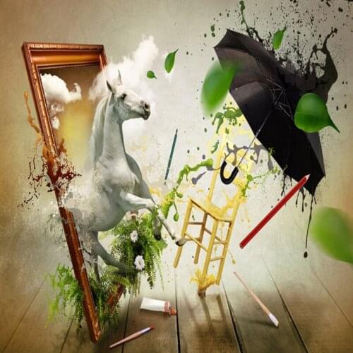 Dropshipping Fatman 3d Embossed Wallpaper Horse Photo Wall Mural Living Room Bedroom Home Improvement Papel De Pared