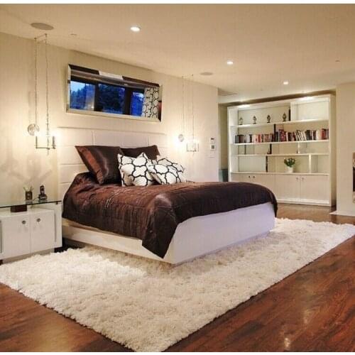 Dreamorn Modern Rugs Living Room Bedroom Area Velvet Soft Non-slip Carpet (15 Colors, 5 Sizes)