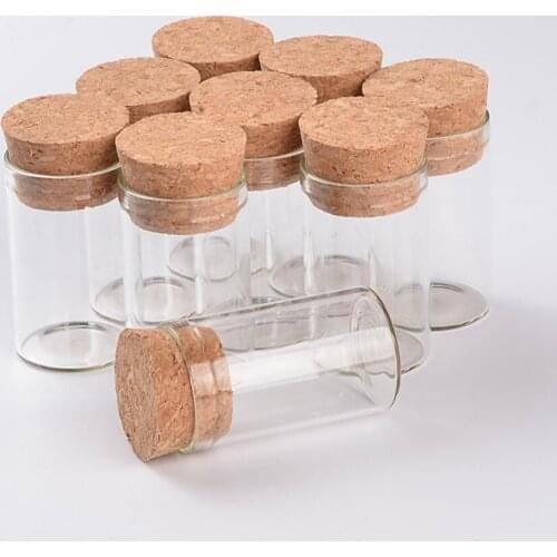 5ml 10ml 12ml Mini Glass Vials Jars In Vitro Bottles With Corks Stopper Glass Test Tube Transparent Mason Jars Bottles 100pcs